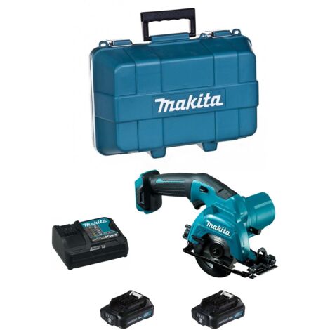 Makita – Scie circulaire sans fil 12Vmax – Diamètre lame 85mm – Profondeur de coupe 25,5mm – Moteur Brushless – HS301DSAE