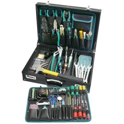 Valise pour boîte à outils professionnelle avec éponge, mallette à outils  complète en plastique Portable, équipement