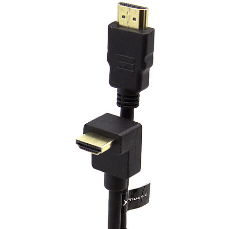 Nedis Câble HDMI coudé à 90° haute vitesse avec Ethernet Noir (1.5