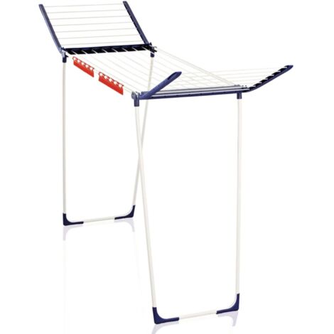 Leifheit Leifheit Pegasus 180 Solid Maxx étendoir à linge ailé blau, étendoir à linge pliable de hauteur XXL, étendoir à linge intérieur et extérieur pour vêtements longs. (1/10)