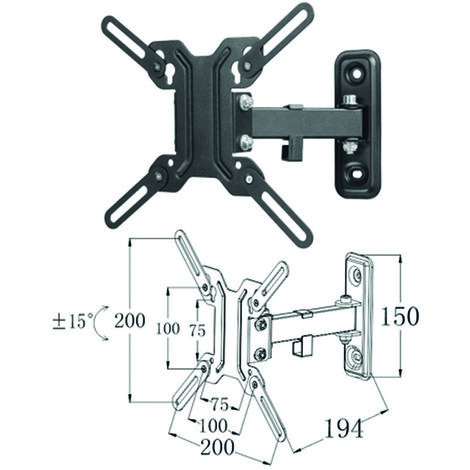 Support TV mural orientable 10-37″ –