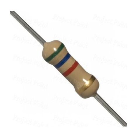 Résistance Carbone 5k6 1w 5% Mesure 3.2x9mm 5.6k1w