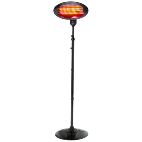 EDM – Chauffage extérieur infrarouge réglable 650-2000W – Pied stable et hauteur ajustable – Résistant aux éclaboussures IPX4 (1/6)