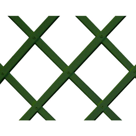 Treillis plastique 1x2m vert – Profilé de lattes 22x6mm – Pliable et résistant aux UV – Kit de fixation inclus – Celloplast