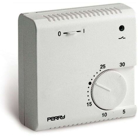 Thermostat Teg Perry Blanc Thermostat à Expansion De Gaz Avec Lumière Pilote Et Sélecteur On/off. - Perry (1/5)