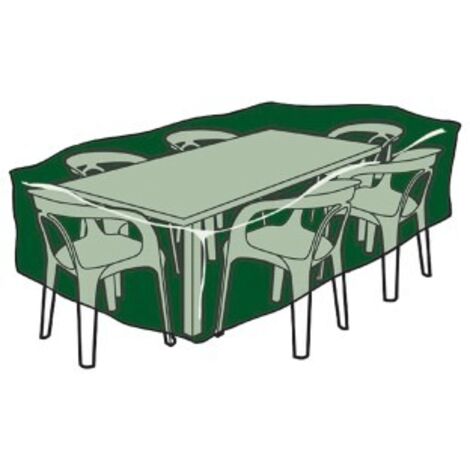 Housse de protection couvre table et chaises 205x325x90cm 240g/m² (1/5)