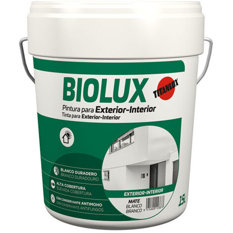 Peinture Plastique Mat Biolux 4l Peinture Multisurface Intérieur-extérieur Mat - Titan (1/2)