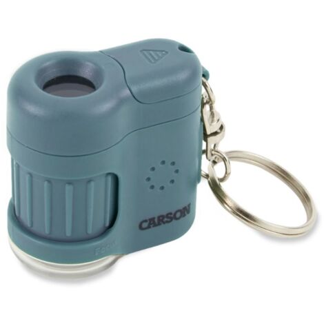 Carson Microscope de poche MicroMini 20x avec lampes LED et UV et lampe de poche LED - Bleu (1/2)