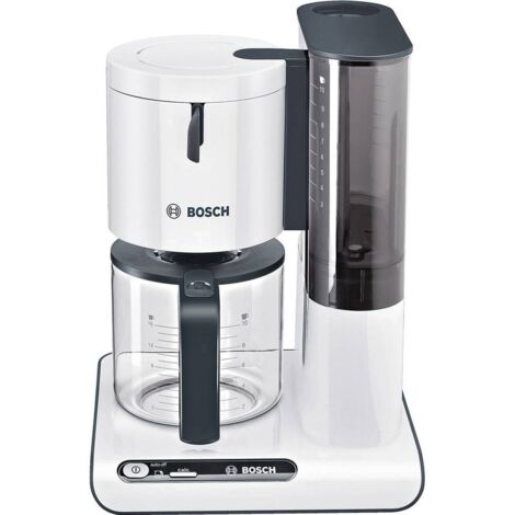 Bosch Haushalt TKA8011 Cafetière blanc, anthracite Nombre de tasse=10 verseuse en verre, fonction de conservation de la chaleur W599861