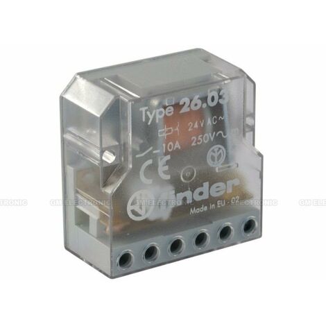 Télérupteur de boîte 1NC + 1NO 10A 24V AC FINDER 260380240000PAS (1/2)