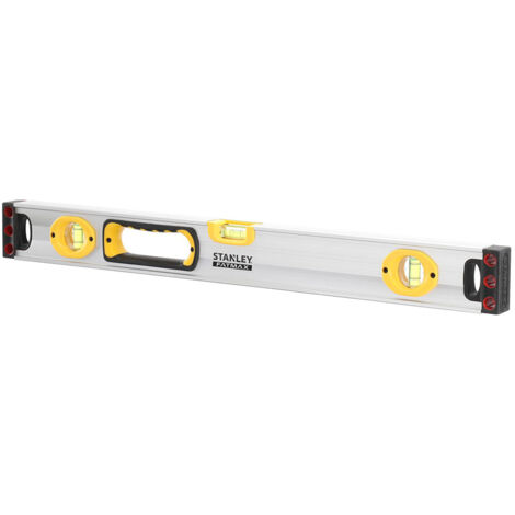 Stanley – Niveau à bulle tubulaire magnétique 60 cm – Précision ±0,5 mm/m – Aluminium renforcé avec embouts de protection – Pour professionnels
