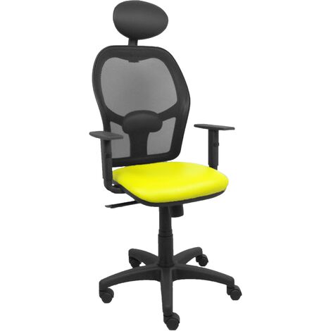 Chaise de bureau en maille avec appuie-tête ajustable et bras