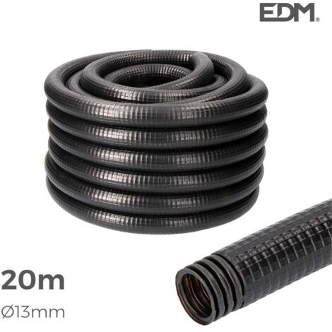 EDM – Gaine électrique ondulée extérieure 20m – 13mm conforme CE M-20 – Protection câbles pour installations extérieures – Matériau durable