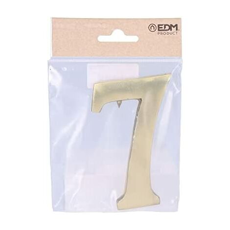 Numéro De Maison 7 En Laiton Puli 10cm Fixation Invisible
