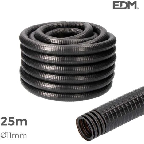 EDM – Gaine électrique préfilée 11mm – Longueur 25m – Conforme CE M-16 – Protection câbles extérieur – Applications industrielles et commerciales - 25mts