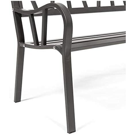 Banc en fer couleur : anthracite 123x53x86cm pour l'extérieur