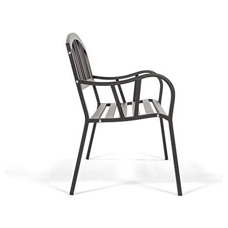 Banc en fer couleur : anthracite 123x53x86cm pour l'extérieur