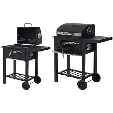 Barbecue au charbon de bois avec couvercle 48,5x36x96cm