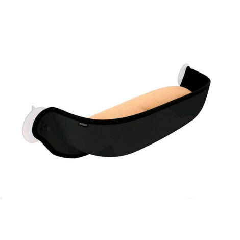 Lit pour chat avec ventouses pour fenêtre noire 65x18x25cm Nayeco (1/3)