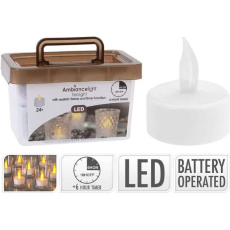Ensemble de 24 bougies à led à effet feu réel (1/5)