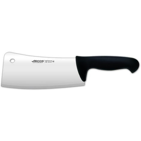 Macheta Arcos Couleur - Prof 296725 en acier inoxydable Nitrum et polypropylène noir ergonomique mango avec une lame de 20 cm et un boîtier de 4 mm d'épaisseur.