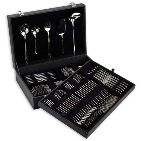 Acos Berlin Cutlery Set 562500 monobloc d'une pièce d'acier inoxydable 18/10 de 3 mm d'épaisseur dans une boîte de 113 pièces.