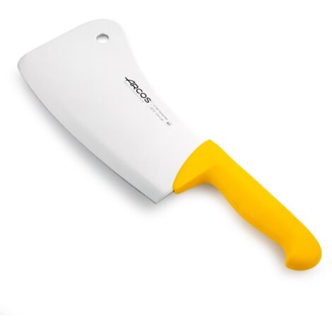 Macheta Arcos Couleur - Prof 297200 acier inoxydable Nitrum et mango Feuille polypropylène jaune ergonomique et lame de 20 cm, et 4 mm d'épaisseur dans l'étui.