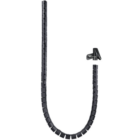 NANOCABLE 10.36.0002-BK - Organisateur de câbles flexibles 25 mm, couleur noire, 2 m (1/2)