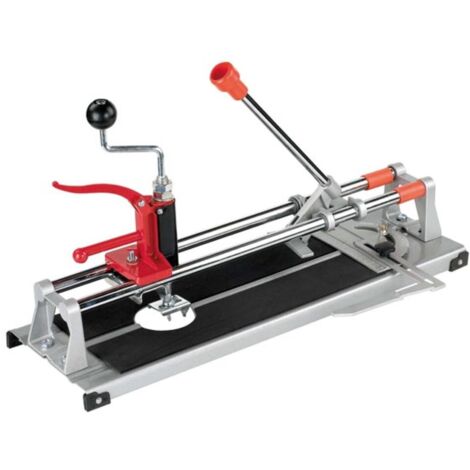 Coupeur de céramique manuel 2 en 1 – Longueur de coupe 400 mm – Coupe diagonale – Guides en acier chromé pour précision – Toolland