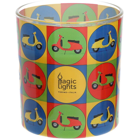 Bougie Pop cup art ø7,5cm h.8,4cm moto magic lights (1/3)