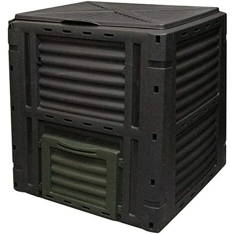 Bac à compost 450 l noir 80x80x81cm progarden