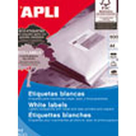 Boîte 500 feuilles étiquette blanche ilc 70x37 01783 apli (1/5)