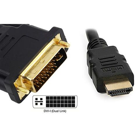 Câble adaptateur HDMI vers DVI-D Single Link - 2 mètres - Noir