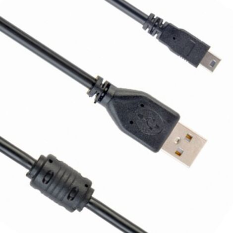 Gembird CCF-USB2-AM5P-6 - Câble USB 2.0 vers Mini-USB, 1.8m, noir (1/5)