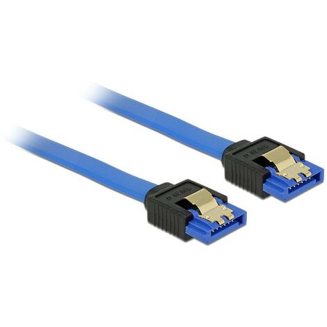 DeLOCK Delock 84979 - 0,5 m - SATA III - SATA 7-pin - SATA 7-pin - Male connector / Male connector - Noir - Bleu (1/4)