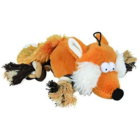 TRIXIE Renard avec pattes et corde, jouet en peluche, 34 cm, chien