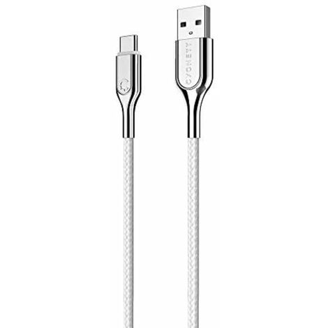 cygnett Armored 3.1 - Câble USB-C vers USB-A (3 Amp / 60 W, 1 m), Couleur Blanc (1/3)