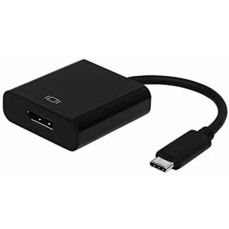 Aisens - convertisseur usb-c vers displayport 4k@60hz, usb-c/m-dp/h, noir, 15cm (1/2)