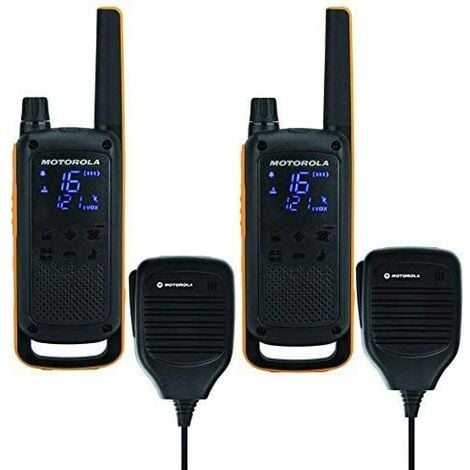 Motorola t82 extreme rsm noir jaune paire de talkies-walkies avec