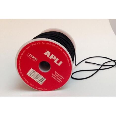Apli corde élastique ronde 2mmx100 noir (1/2)