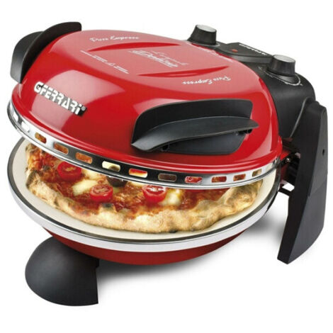 Four à pizza électrique 1200W – Thermostat réglable jusqu'à 400°C – Cuisson en 5 minutes – Livre de cuisine inclus – Diamètre 31 cm – G3 Ferrari