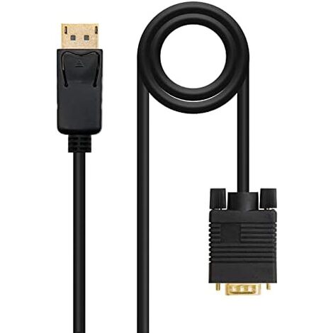 NANOCABLE 10.15.4401 - Câble de conversion Displayport vers VGA, Displayport/Mâle - VGA/Mâle, noir, 1 m (1/5)