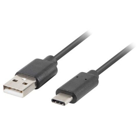 Câble lanberg usb c mâle vers usb a 3.1 mâle 1.8m noir (1/2)