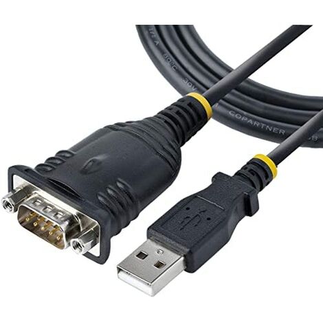 StarTech.com 1m USB to Serial Cable, DB9 Male RS232 to USB Converter, Prolific, USB to Serial Adapter for PLC/Printer/Scanner, USB to COM Port Adapter, Windows/Mac (1P3FP-USB-SERIAL) (1/5)