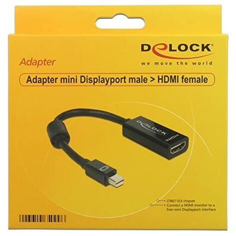 Delock Delock Mini Displayport Adapter> San 19Pin Hdmi-BU. 0,18 M [BK]