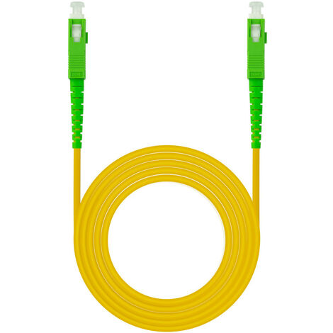10M Câble Fibre Optique (jarretière Optique) SC/APC à SC/APC pour Orange  Livebox, SFR La Box Fibre, Bouygues Telecom Bbox (Jaune)