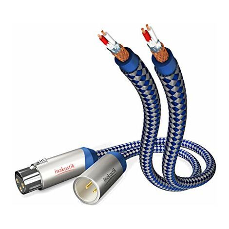 Inakustik 00405007 Câble audio 0.75 m XLR Bleu, Argent - Câbles audio (XLR, Mâle, XLR, Femelle, 0.75 m, Bleu, Argent) (1/4)