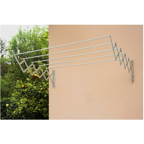 Porte-vêtements En Acier époxy Blanc 120cm. (1/3)