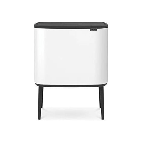 Brabantia Bo Touch Bin Poubelle, acier inoxydable, blanc, 36 litres (1/5)