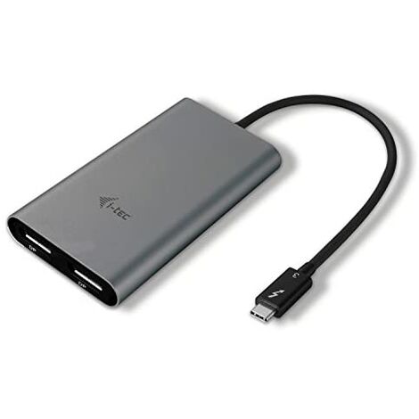 i-tec Thunderbolt 3 Dual Adaptateur vidéo DisplayPort pour Thunderbolt 3 2X 4K 60Hz pour MacOS Windows (1/5)